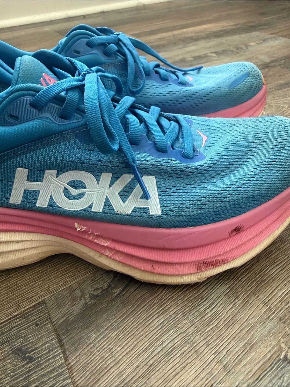 HOKA ONE ONE WOMEN’S BONDI 8 COSTAL SKY/PINK - Picture 8 of 8